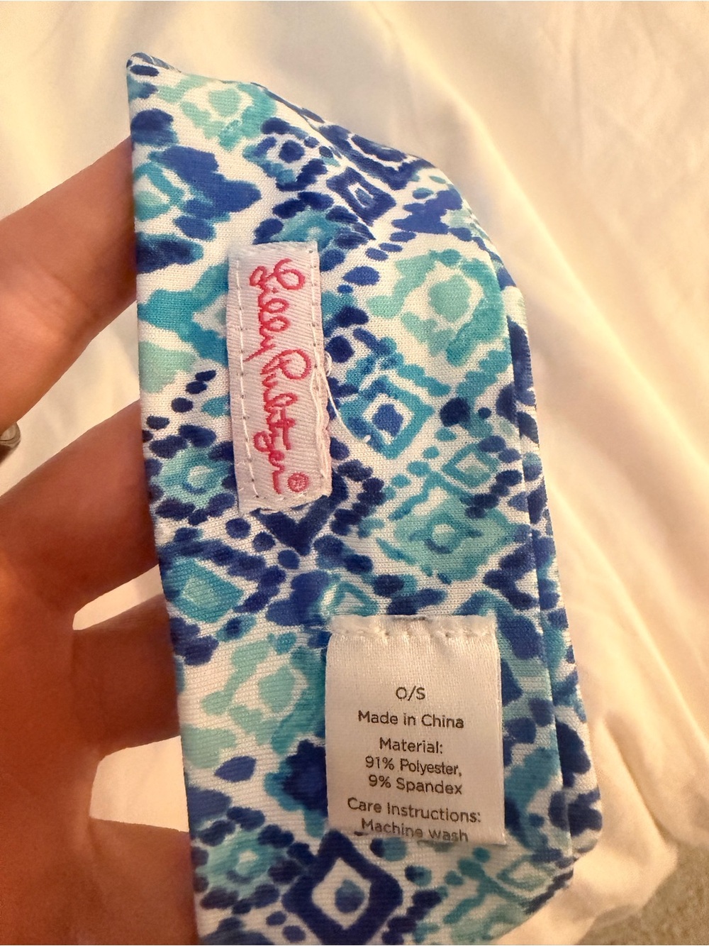 Lilly Pulitzer Blue & Teal Geometric Headband - Picture 4 of 4